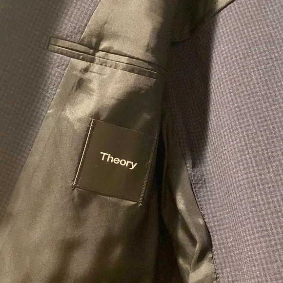 NWT theory eclipse check blazer men’s sz38S - Picture 2 of 5
